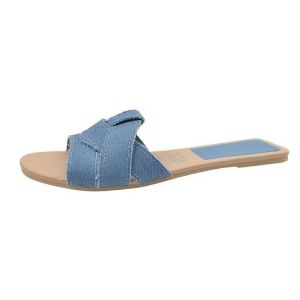 [Free Shipping] 2025 New Large Size Flat Trendy Indoor And Outdoor Summer WomenS Cross-Strap Solid Color Sandals