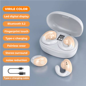 VAORLO S29 Bone Conduction Concept Wireless Headphones Ear Clip Earring TWS Bluetooth Earphones HiFi Music With Mic Games Headsets Sports Waterproof Earbuds