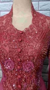 Set Kebaya Pesta & Kebaya Wisuda Modern: Kebaya Kerah Sunda & Longtorso & Rok Lilit