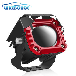 LED Laser Spotlight Headlight for Motorcycle Off Road Scooter White Yellow Colorful Flash Projector Car Driving Fog Lights IP67