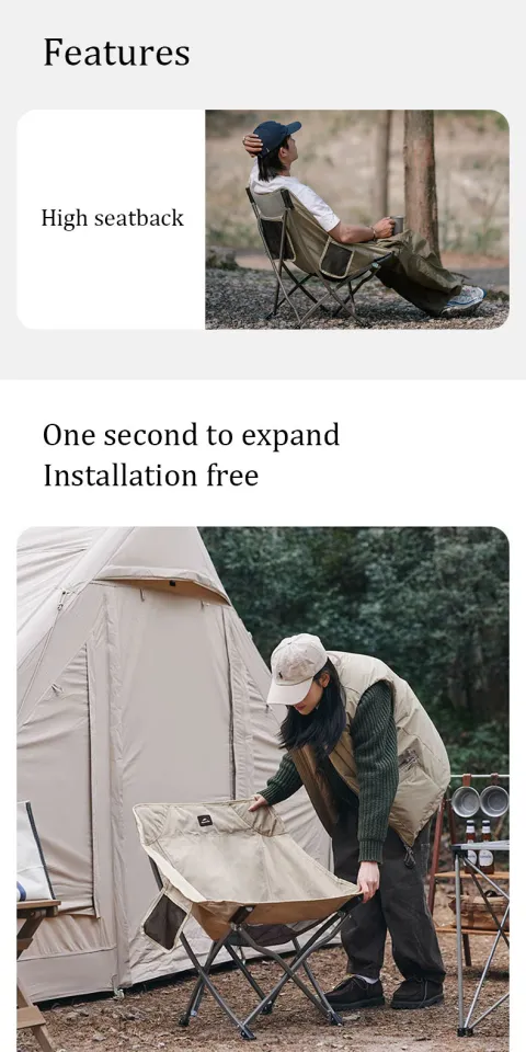 Naturehike Moon Chair Outdoor Folding Chair Portable Camping
