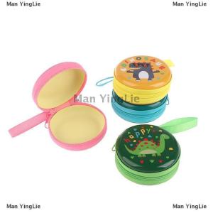 [COD] Man YingLie Lovely Dinosaur Round Purses Cute Print Wallet Zipper Change Purse For Boys Girls Earphones Storage Pouch