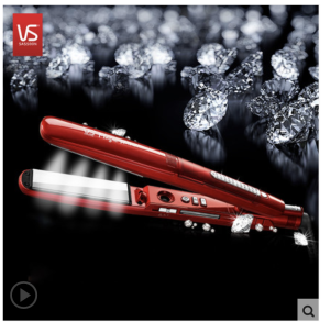 Vidal Sassoon Shiny Mirror Coated Ionic Super Steam Straightener VS Sassoon Magic Shine Steam Straightener with Swarovski