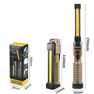 Ecily có thể sạc qua USB đèn LED chiếu sáng trên tàu 1000 Lumens COB đèn lồng với Công suất điện chỉ số xử lý đèn pin cho ngoài trời sửa chữa xe ô tô