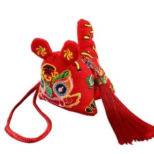 REGISTR Ancient Five Tiger Sachet Handicrafts Embroidery Craft Embroidery Car Pendant Chinese Style Safety Dragon Boat Festival Sachet Dragon Boat Festival