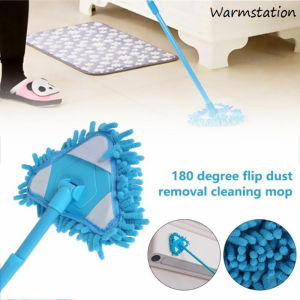 Mini Rotatable Telescopic Chenille Triangle Lazy Mop: A Wall Household Cleaning Brush Mop Washing Mop Dusting Cleaning Tool