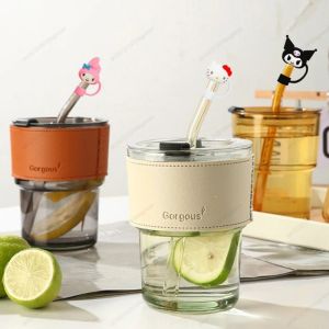 Sanrio Straw Cover Cap Hello Kitty Cinnamoroll Cute Cartoon Silicone Straw Plug Kuromi Straw Accessories Theme Party Prop