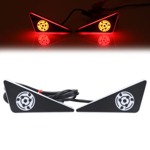 2Pcs Universal Car LED Devil Eyes Light Demon Eyes Headlight Motorcycle Mini Turn Signal Flasher Tail Lamp Auto Decoration Light