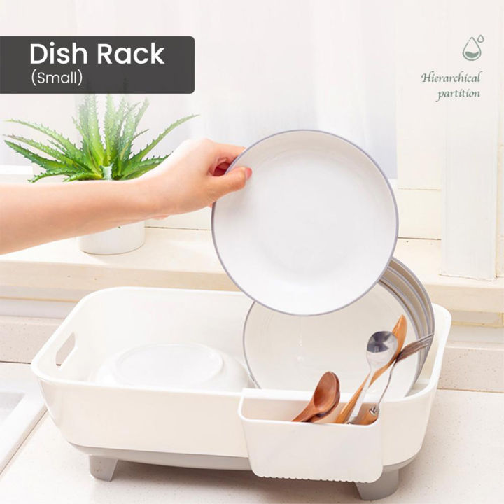Kitchen Sink Countertop Dish Drying Rack Multifunctional Draining Tray For  Fruits Vegetable Basket with Utensil Holder