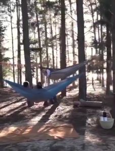 WildPioneer Double Camping Hammock Swing Hanging Bed Chair Outdoor Garden Hiking Hammock