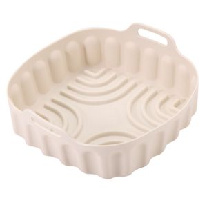 ZGNAY STUDIO Hình vuông Lót Nồi chiên không dầu silicon Không dính Nhiều màu Khay lò nướng Bền Cấp thực phẩm Khay nướng Nồi chiên không khí Phụ kiện lò vi sóng
