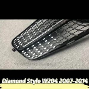 Sport Front Hood Grille Racing Bumper Grill Diamond Style Tuning For W204 Benz C C200 C300 C43 C180 C350 C250 2007-2014