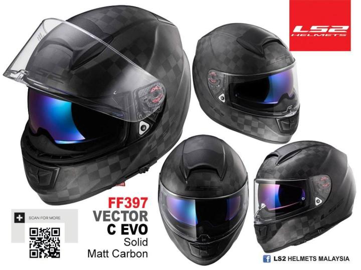 Mũ Fullface LS2 VECTOR CARBON FF397 (bảo hành 36 tháng)