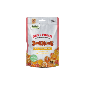 Dentalight Dent Fresh 360 Dog Toothbrush Dog Treats 18s (150G) - Panlinis Ngipin ng Aso