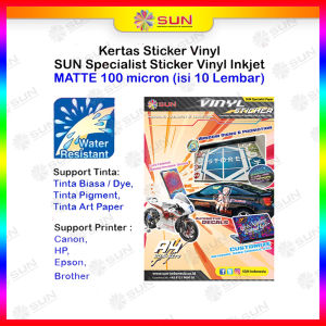 Kertas Sticker Vinyl Inkjet Matte Glossy Transparan Gold Silver A4 Tahan Air Waterproof