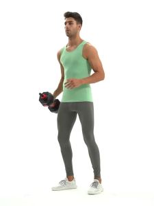 SUCCMING ALO Mens Summer Yoga Vest Lightweight Barely There Tight-Fitting Sports Vest High Elastic Breathable Fitness Running Top 31114