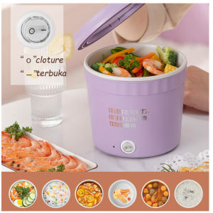 MM - Panci Listrik Mini Anti Lengket - Electrik Cooking Pot Mini Nasi Mie Sup Hotpot- Mini Rice Cooker Peralatan Masak Serbaguna
