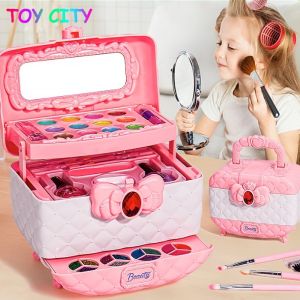 【READY STOCK】mekap set box girl make up toys for girls toys kids pretend play set murah cosmetic bag makeup box Mainan Mekap Budak Perempuan mekap budak