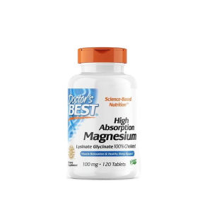 Doctors Best High Absorption Magnesium Glycinate Tablets 100Mg * 120 Tablets Imported from the United States  Magnesium Supplement Pressure Relief and Magnesium Supplement Strong Absorption Support Bone Health