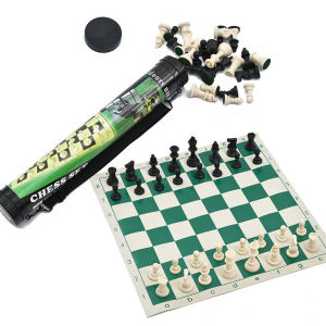 Portable Educational Chess Board PVC Artificial Leather For Children Educational Game with Case