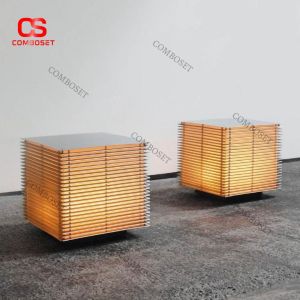 Đèn Ngoài Trời Khung Nan Nghệ Thuật Phong Cách Zen