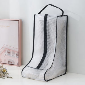 Reusable Tas Penyimpanan Sepatu Boots Storage Shoes Bag Transparan Travel Zip Bag Sepatu Jaring Tas Sepatu Anti Debu Sendal Sepatu Shoes Bag Pouch Organizer Travel Sepatu Bot Reusable Anti Air Tempat Penyimpanan Heels