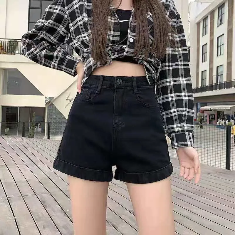 High waisted sale shorts korean style