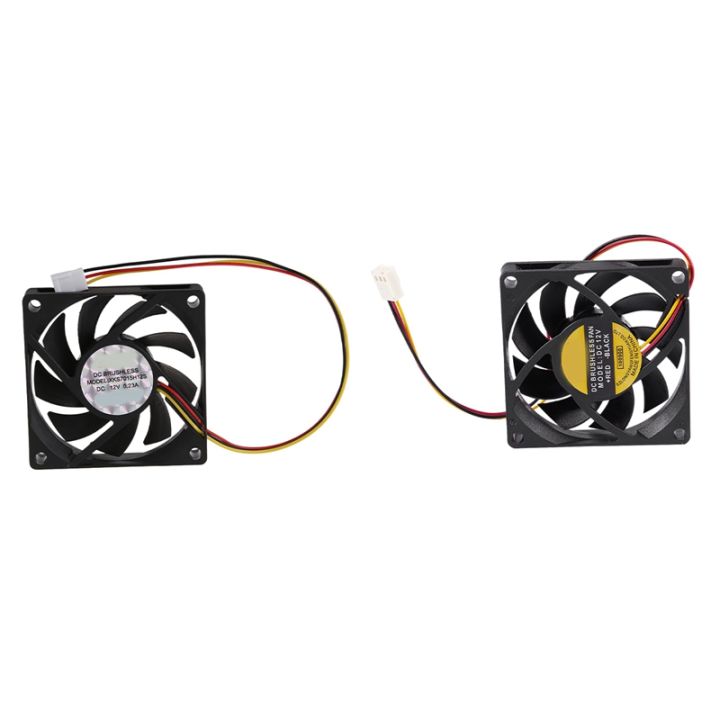 70X70mm 12V 3-Pin PC Computer Case CPU DC Brushless Cooler Cooling Fan ...