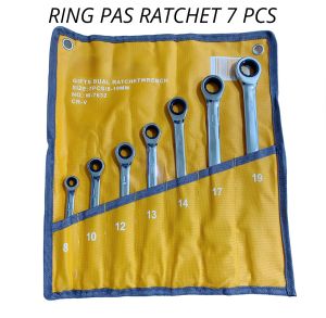 Kunci Ring Pas Set 7pcs Kunci Ring 8-19mm Wrench Rachet