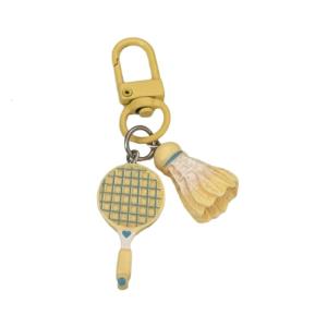 Funny Cartoon Shuttlecock Keychain User Friendly Resin Plastic Charm Cheerful Accessory For Backpacks Keys or Gift