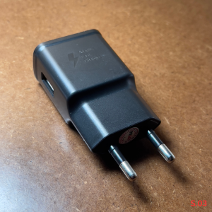 Củ sạc nhanh 15W điện thoại SAMSUNG Galaxy/Note/Tab/Z Fold/Z Flip/A/S/J - cổng USB chân tròn - S03 - 2 màu Đen/Trắng - Bảo hành 6 tháng