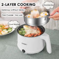 [Malaysia Plug] HODEKT 1.8L Electric Hot Pot Electric Cooker Small soup pot Non Stick Ceramic Frying Pan Rice Portable Mini Rice Cooker Pot Periuk Nasi Stainless Steel Electric Cooking Pot rice cooker pot cooking. 
