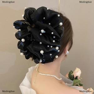 [COD] Modingdue Summer Sweet Multi-layer Mesh Tulle Big Bow Hair Claw Clips For Women Elegant Bowknot Ponytail Clip New Headdress Accessories