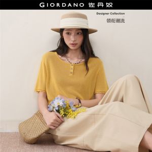 Giordano Women Women Linen Knitwear Free Shipping 18356209
