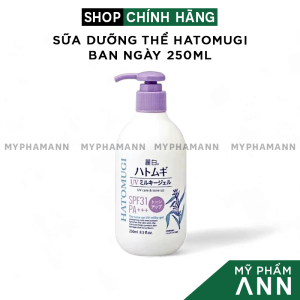 Sữa Dưỡng Thể Nâng Tông Da Hatomugi Ý Dĩ SPF31 PA+++ 250ml Chính Hãng - Kem Dưỡng Trắng Body Nhật Bản