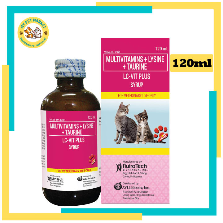 LC Vit Plus Multivitamins + Lysine + Taurine For Cats 120ml Lazada PH