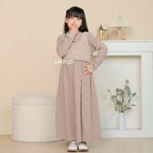 Himari Overall Anak Perempuan Knit Mewah