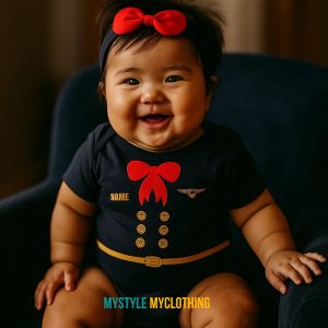 Baby Career Onesies with FREE Baby Name Print - Stewardess