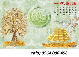 Tranh thuận buồm xuôi gió - tranh gạch 3d ốp tường - LSCX433