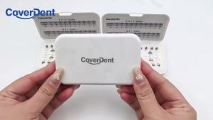 CoverDent Dental Brackets Orthodontic Self-Ligating Series Metal Mesh Base Roth/MBT Slot 0.022 345 Hooks 24pcs/Set