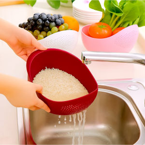 Saringan Beras Wadah Keranjang Baskom Tirisan AIr Tempat Cucian Sayur Buah Mie Kacang Kacangan Rice Bowl Strainer