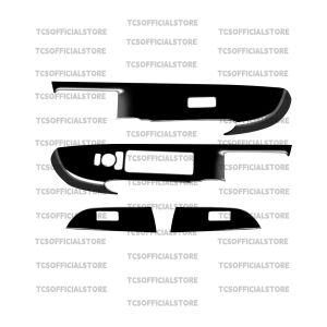 TCS Perodua ativa FORGED CARBON car window switch panel frame cover garnish accessories