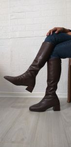 SS / Sepatu Boots Panjang Flat wanita Fashion 236