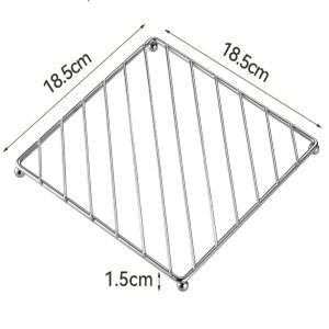 Stainless Steel Heat Resistant Countertop Protector for Hot Pots & Pans Dishwasher Safe Metal Trivets Kitchen Accessories