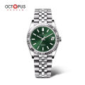 Octopus Kraken Watch 36mm Green Enamel PT5000 Luxury Cyclops Calendar Stainless Steel Automatic Mechanical Watch Men 10Bar. 