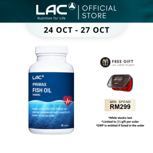 [Exp:08-27] LAC Primax Fish Oil 1468mg 60s | EPA DHA Blood Pressure Circulation Cholesterol Enteric Coated 01406190