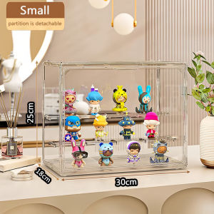 Display Case for Collectibles with Magnetic Door Blind Box Organizer TransparentBoxes Dustproof Box