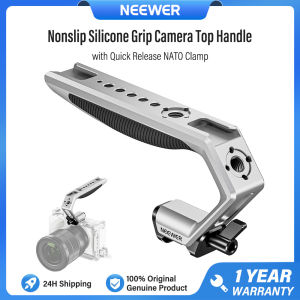 NEEWER CA111 Camera Top Handle with Quick Release NATO Clamp Non Slip Silicone Grip for Camera Cage Video Rig