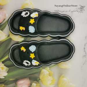 [READY STOCK]Frog Women Cartoon Slides clog slipper Trendy Shoes Bear Sandals Slippers Kasut Rumah Perempuan 爆款女拖卡通凉拖