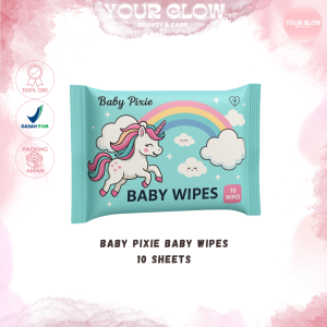 BABY PIXIE Tisu Basah Bayi Unicorn (10 lembar) | Baby Tissue Wipes Aman Segala Usia Halus Pure Water Tisu Wet